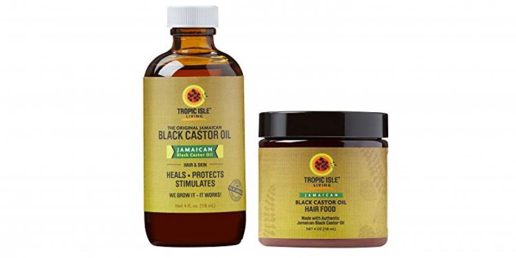 Tropic Isle Living Jamaican Black Castor Oil Hair Food + Jamaican Black Castor Oil 4oz Set