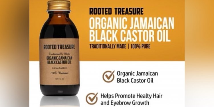 Organic Pure Jamaican Black Castor Oil by Rooted Treasure